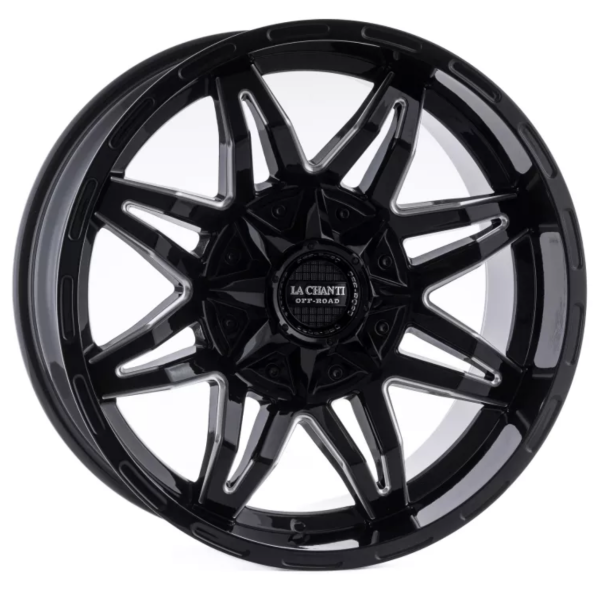 La Chanti LC-OF3 Glanzschwarz gefräst 20x9 6x5.3/6x5.5